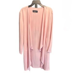 Black Label by Evan-Picone Pink Ruffled Duster